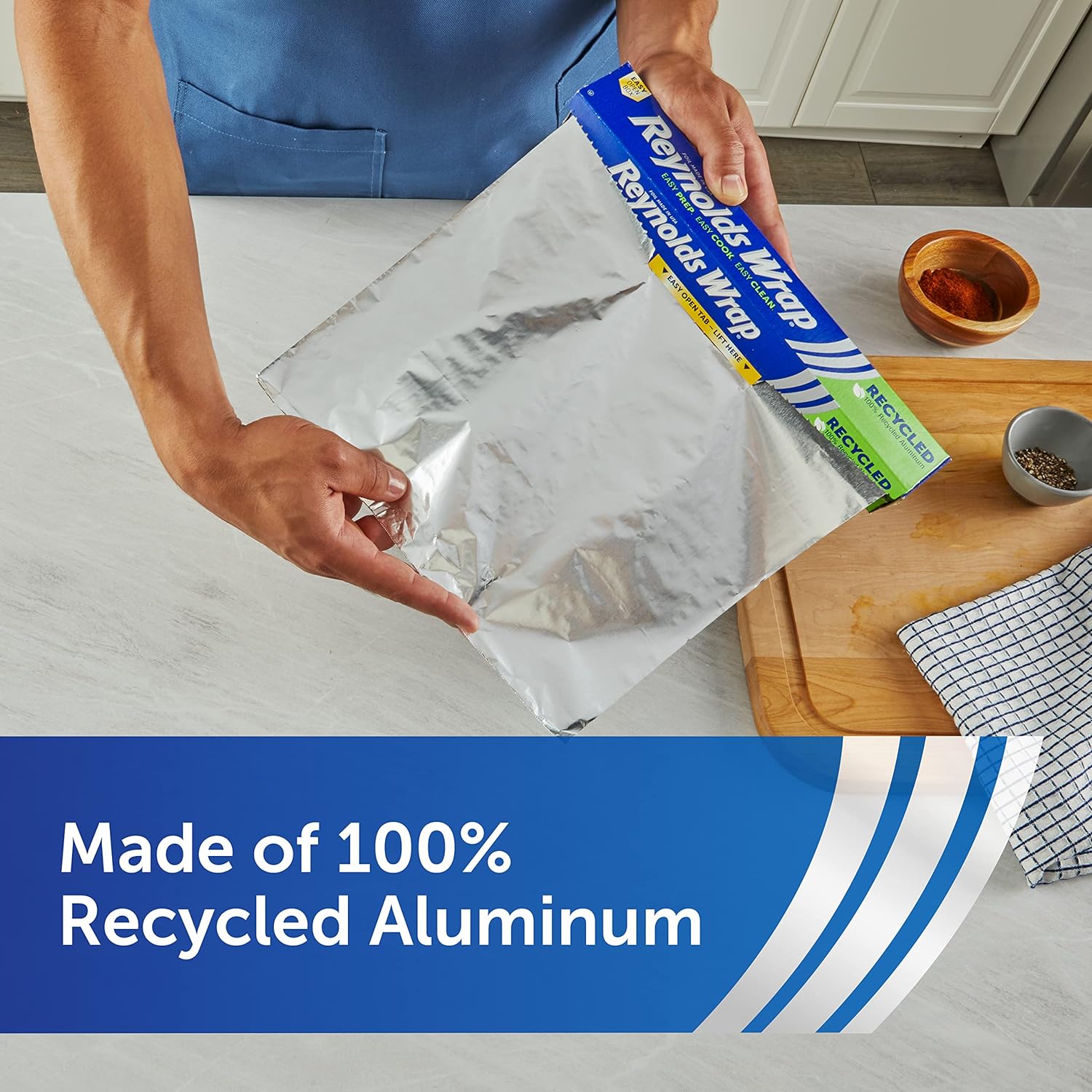 Reynolds Wrap Recycled Aluminum Foil, 200 Square Foot Roll - 24hrsmart